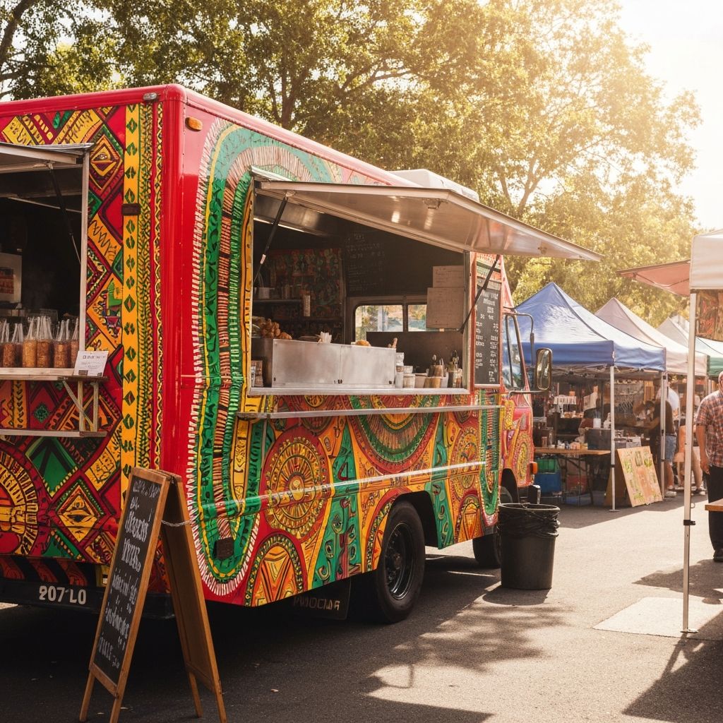 Karibu Kenyan Cuisine food truck at a Brisbane market event